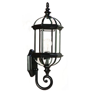 Homeroots Matte Black Cylindrical Lantern Wall Light   398596