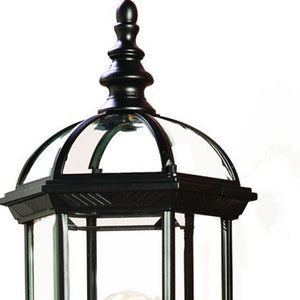 Homeroots Matte Black Cylindrical Lantern Wall Light   398596