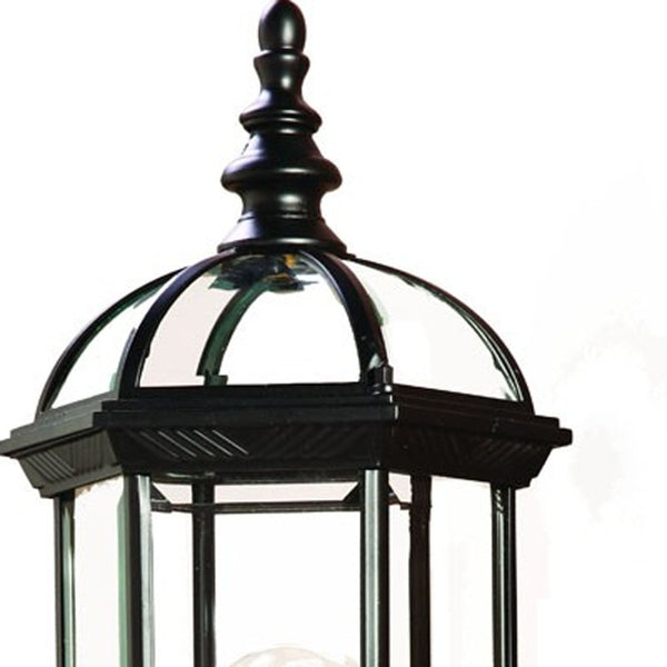 Homeroots Matte Black Cylindrical Lantern Wall Light   398596