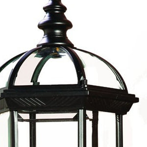 Homeroots Matte Black Cylindrical Lantern Wall Light   398596