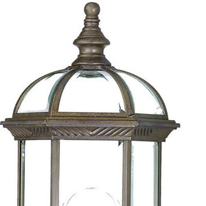Homeroots Antique Brown Cylindrical Lantern Wall Light   398597