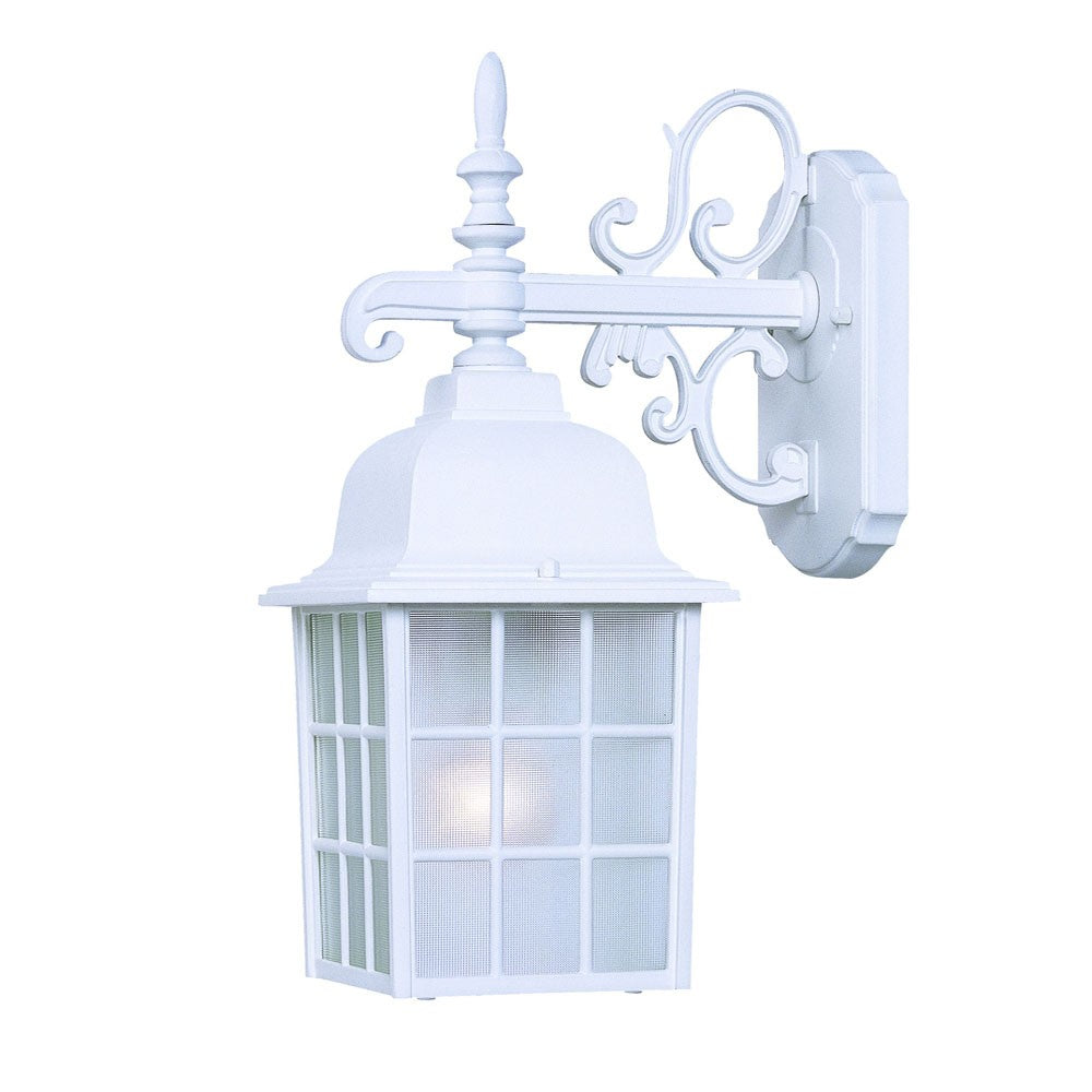Homeroots White Window Pane Lantern Wall Light   398602