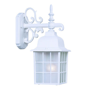 Homeroots White Window Pane Lantern Wall Light   398602