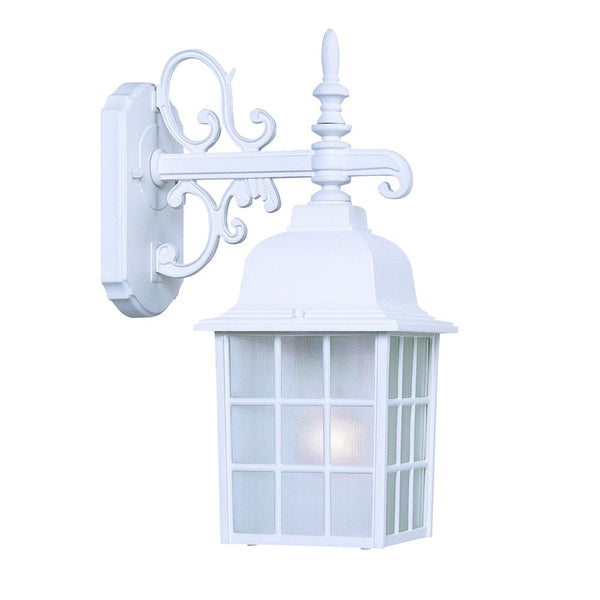 Homeroots White Window Pane Lantern Wall Light   398602