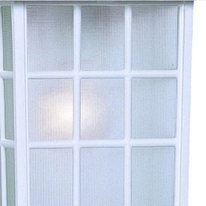 Homeroots White Window Pane Lantern Wall Light   398602