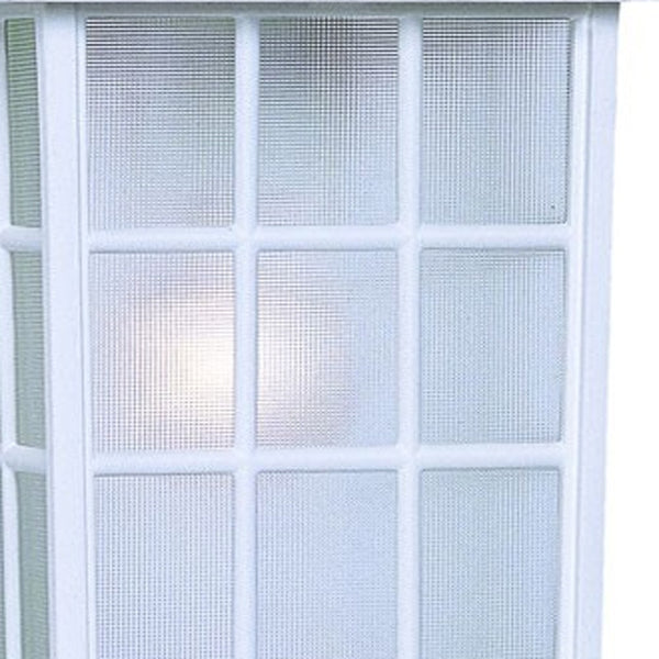 Homeroots White Window Pane Lantern Wall Light   398602