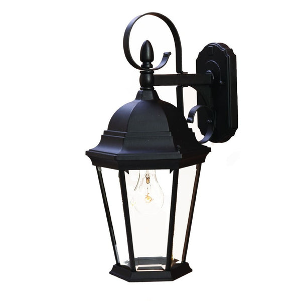 HomeRoots XL Matte Black Swing Arm Lantern - Vintage French Quarter Design for Stunning Outdoor Ambiance 398603