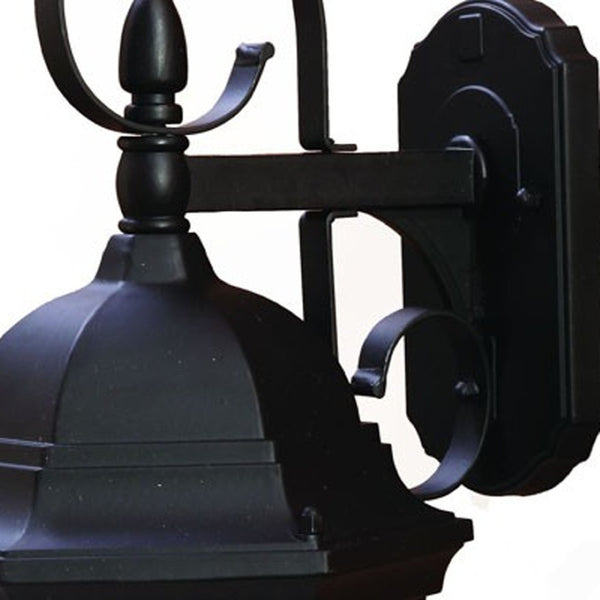 HomeRoots XL Matte Black Swing Arm Lantern - Vintage French Quarter Design for Stunning Outdoor Ambiance 398603