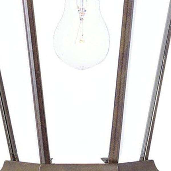 HomeRoots XL Dark Brown Swing Arm Lantern Wall Light - Classic French Quarter Design for Elegant Outdoor Illumination 398604