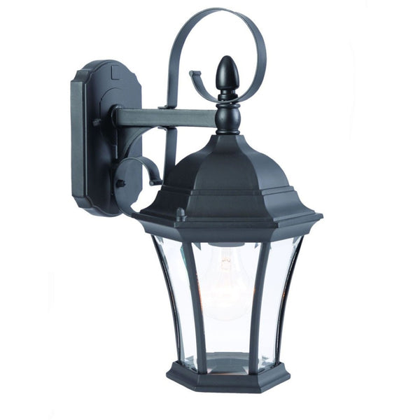 HomeRoots Matte Black Swing Arm Hanging Lantern Wall Light – Elegant French Quarter Style for Outdoor Spaces 398606