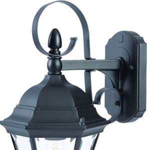 HomeRoots Matte Black Swing Arm Hanging Lantern Wall Light – Elegant French Quarter Style for Outdoor Spaces 398606