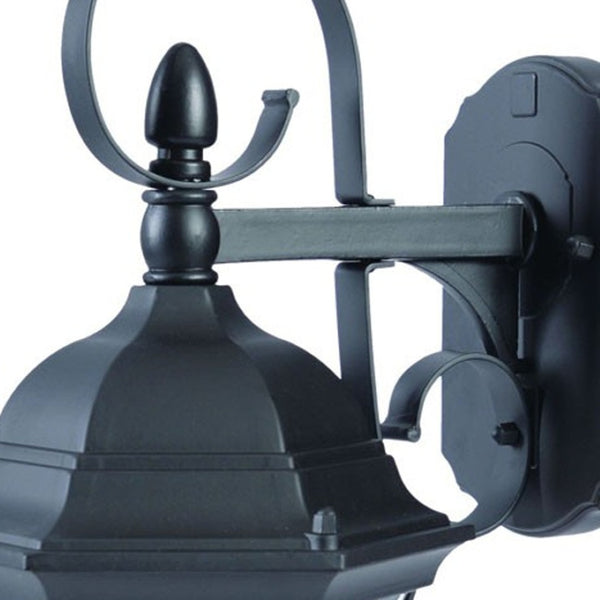 HomeRoots Matte Black Swing Arm Hanging Lantern Wall Light – Elegant French Quarter Style for Outdoor Spaces 398606