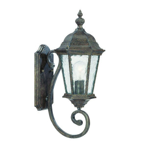 Homeroots One Light Antique Black Carousel Lantern Wall Light   398608