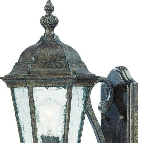 Homeroots One Light Antique Black Carousel Lantern Wall Light   398608