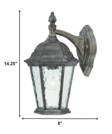 Homeroots Two Light Brown Hanging Carousel Lantern Wall Light   398611