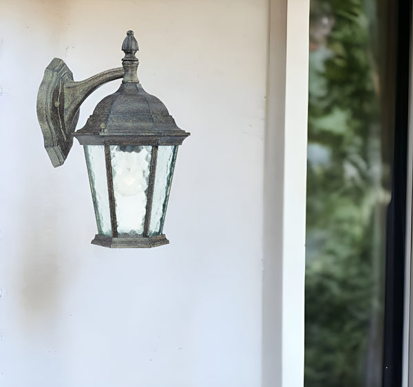 Homeroots Two Light Brown Hanging Carousel Lantern Wall Light   398611