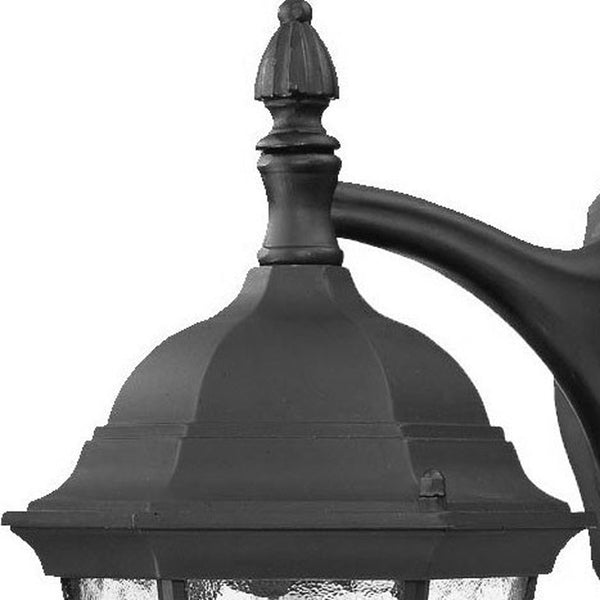 Homeroots Two Light Matte Black Hanging Carousel Wall Light   398612