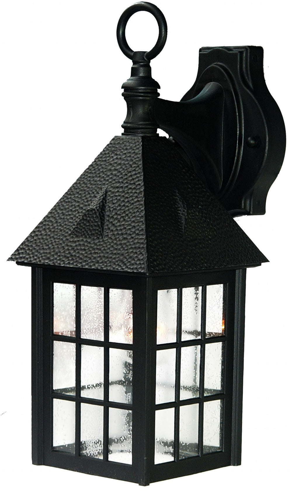 Homeroots Matte Black House Shaped Wall Light   398621
