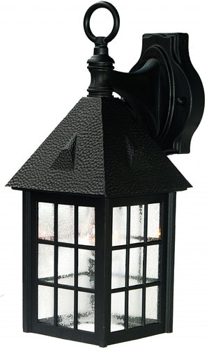 Homeroots Matte Black House Shaped Wall Light   398621