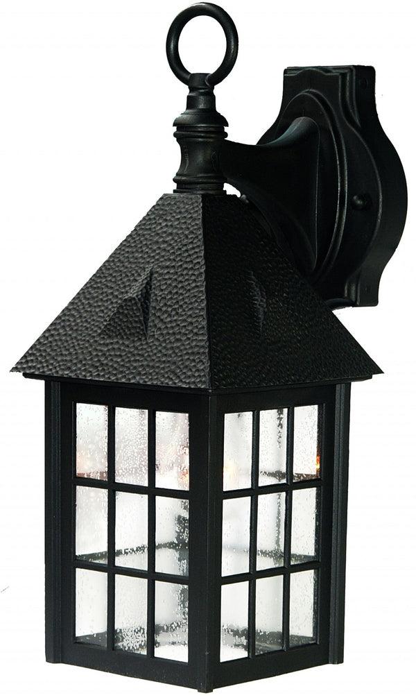 Homeroots Matte Black House Shaped Wall Light   398621