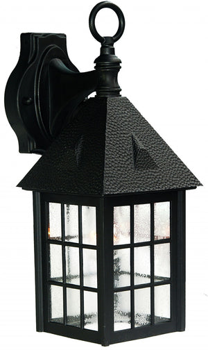 Homeroots Matte Black House Shaped Wall Light   398621