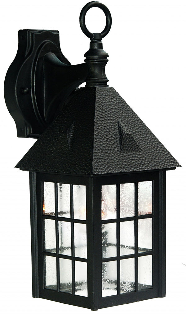 Homeroots Matte Black House Shaped Wall Light   398621