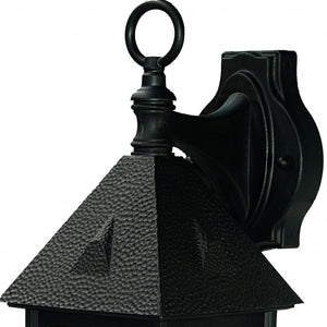 Homeroots Matte Black House Shaped Wall Light   398621