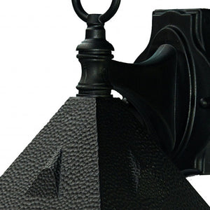 Homeroots Matte Black House Shaped Wall Light   398621