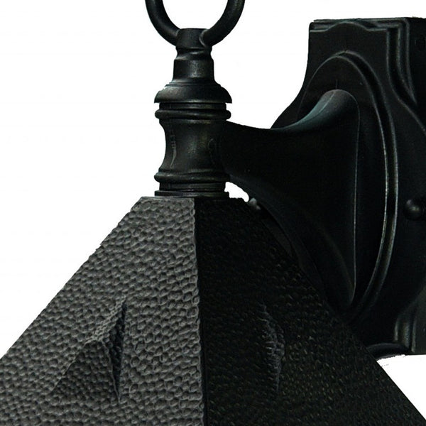 Homeroots Matte Black House Shaped Wall Light   398621