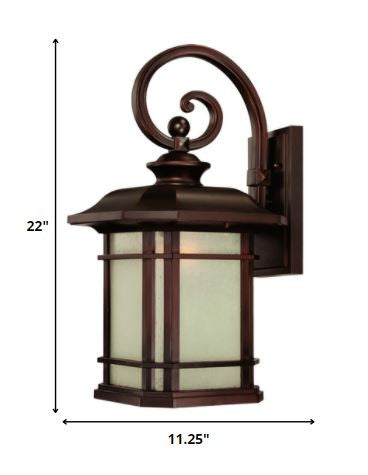 Homeroots Somerset 1-light Architectural Bronze Wall Light   398629
