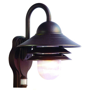 Homeroots Antiqued Bronze Motion Sensor Outdoor Wall Light   398633
