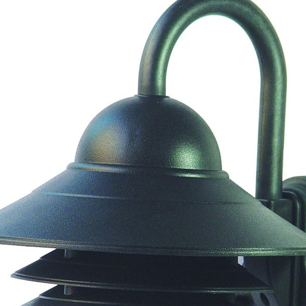 Homeroots Matte Black Motion Sensor Outdoor Wall Light   398635