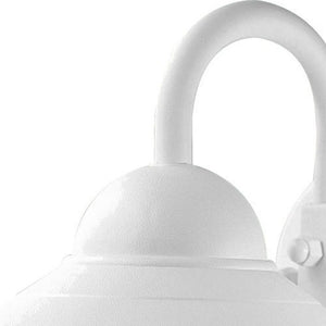 Homeroots White Three Tier Lamp Shade Outdoor Wall Light – Stylish Curved Design For Elegant Outdoor Spaces   398636