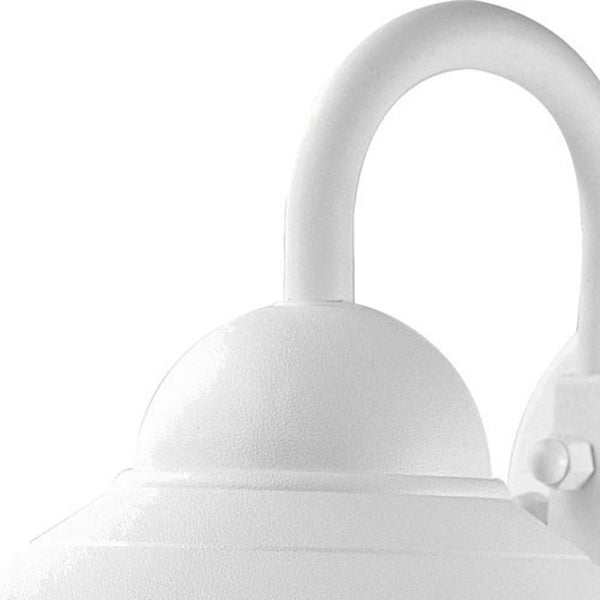 Homeroots White Three Tier Lamp Shade Outdoor Wall Light – Stylish Curved Design For Elegant Outdoor Spaces   398636