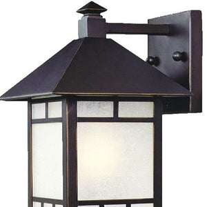 Petite Frosted Glass Outdoor Sconce with Antique Bronze Finish for Porch Decor
