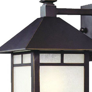Petite Frosted Glass Outdoor Sconce with Antique Bronze Finish for Porch Decor