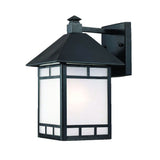 Homeroots Xl Matte Black Frosted Glass Lantern Wall Light   398643