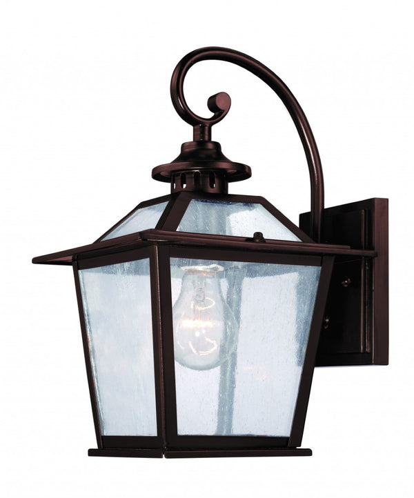 HomeRoots Antique Bronze Terrarium Wall Light - Vintage Elegance for Outdoor Spaces, Weather-Resistant Design 398644