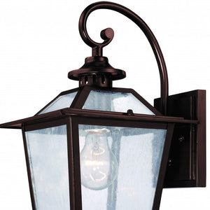 HomeRoots Antique Bronze Terrarium Wall Light - Vintage Elegance for Outdoor Spaces, Weather-Resistant Design 398644