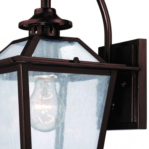 HomeRoots Antique Bronze Terrarium Wall Light - Vintage Elegance for Outdoor Spaces, Weather-Resistant Design 398644