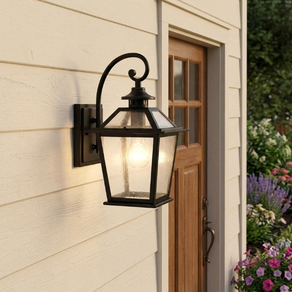 Matte Black Geometric Terrarium Style Indoor Sconce Accent Fixture for Modern Homes