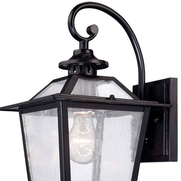 Matte Black Geometric Terrarium Style Indoor Sconce Accent Fixture for Modern Homes
