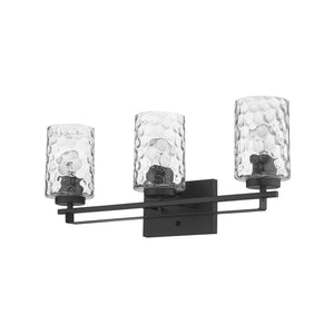 Homeroots Livvy 3-light Matte Black Vanity   398662