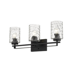Homeroots Livvy 3-light Matte Black Vanity   398662