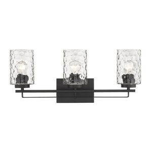 Homeroots Livvy 3-light Matte Black Vanity   398662
