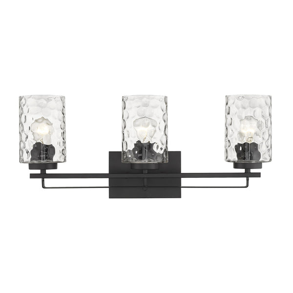 Homeroots Livvy 3-light Matte Black Vanity   398662