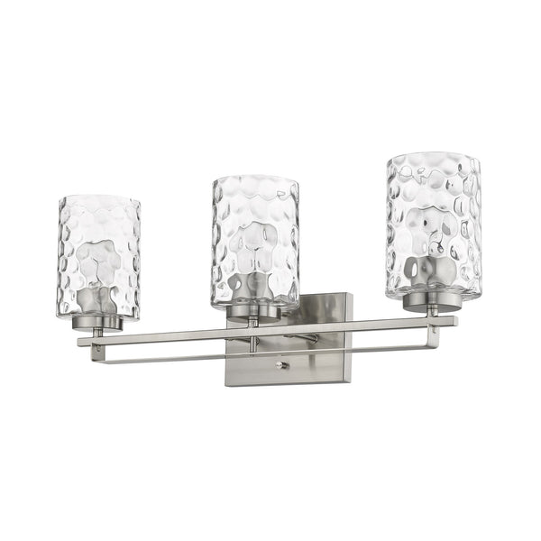 Homeroots Livvy 3-light Satin Nickel Vanity   398664
