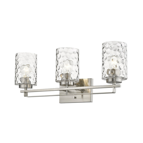 Homeroots Livvy 3-light Satin Nickel Vanity   398664