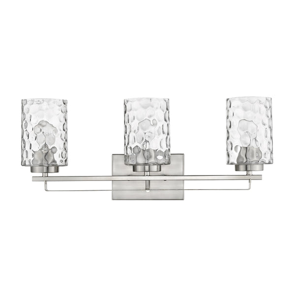 Homeroots Livvy 3-light Satin Nickel Vanity   398664