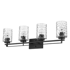 Homeroots Livvy 4-light Matte Black Vanity   398665